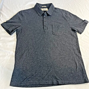 Original Penguin Polo Shirt Mens Medium Charcoal Slim Fit